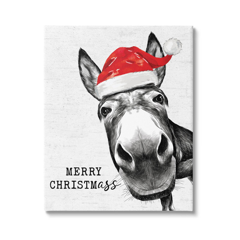 "Merry Christmass", art mural sur toile par une lettre et une ligne, H 30 po x l 24 po x P 1,5 po