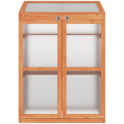 Wooden Cold Frame Small Mini Greenhouse Cabinet