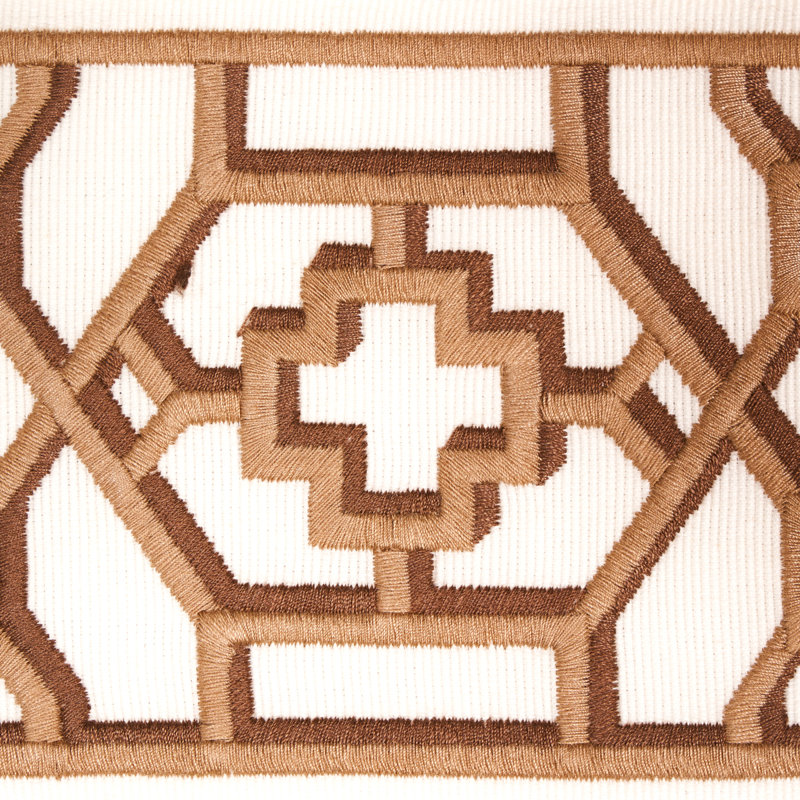 Schumacher x Mary McDonald Zanzibar Trellis Tape, Camel