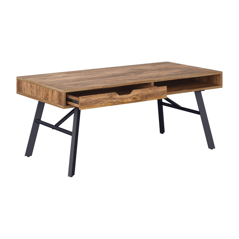 Table basse à 4 pieds avec rangement Chrisander, Brun