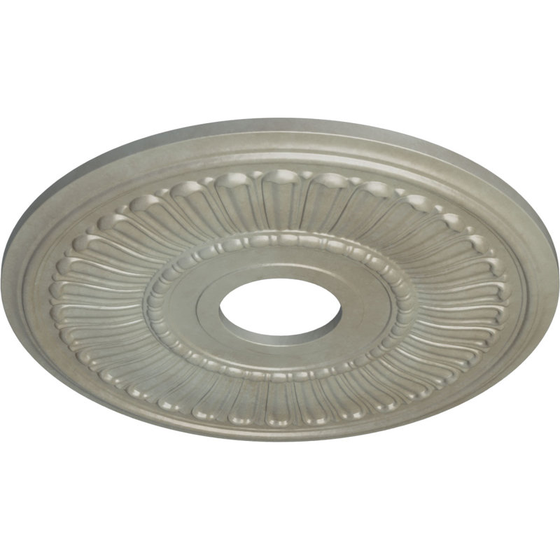 Endurathane Melonie Ceiling Medallion, 16"OD x 3 5/8"ID x 3/4"P (Fits Canopies up to 6 3/8"), Hand-Painted Flash Gold Finish