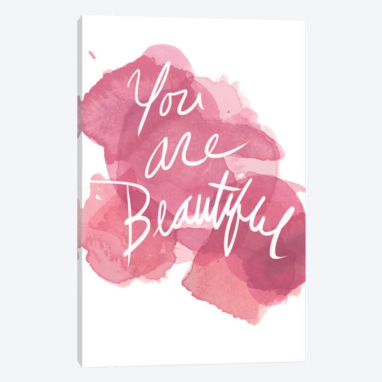 « watercoulours rose type iv », art textuel sur toile, H 12 po x l 8 po x P 0,75 po