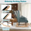  Chaise berçante de chambre de bébé avec accoudoirs ergonomiques et poche latérale à haut dossier