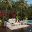 Ensemble de conversation moderne en aluminium pour patio, canapé d'extérieur avec coussins épais et structure et table basse-906942803-906942801-906942765