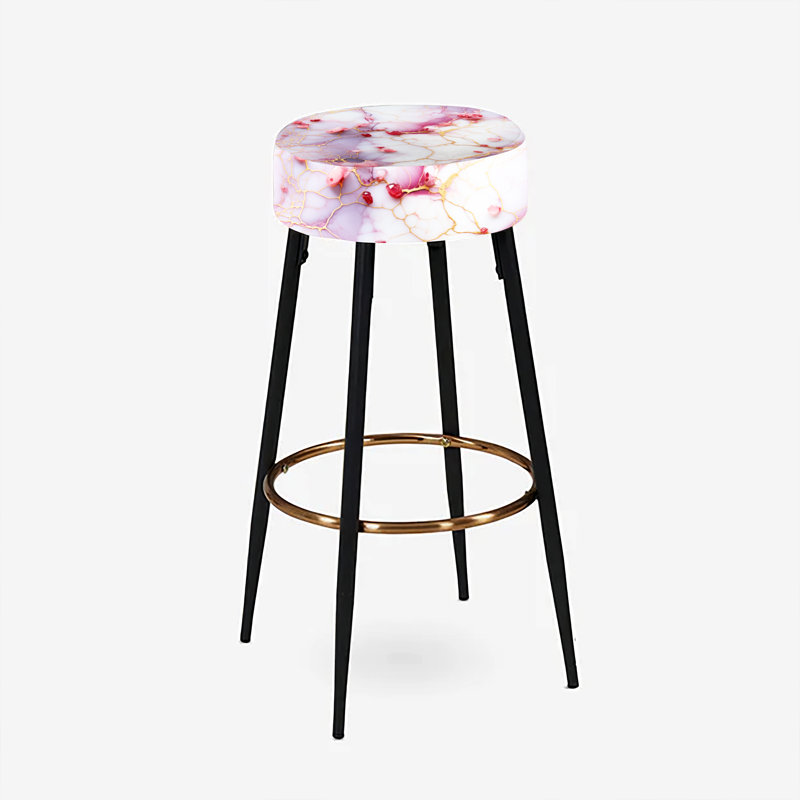 Ensemble de 2 tabourets de bar en marbre Fantasy