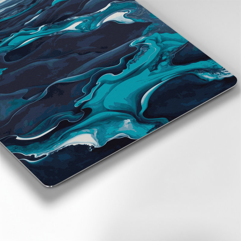 «Abstract Landscape 21», art mural gris en métal, H 11 po x l 14 po