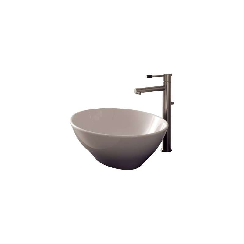 Scarabeo By Nameeks Ovo 13.2'' Glossy White Ceramic Oval Bathroom Sink