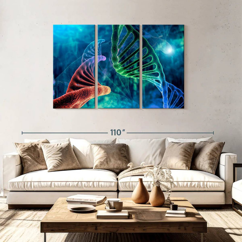 Keiri Two DNA Strands, 48" H x 74" W