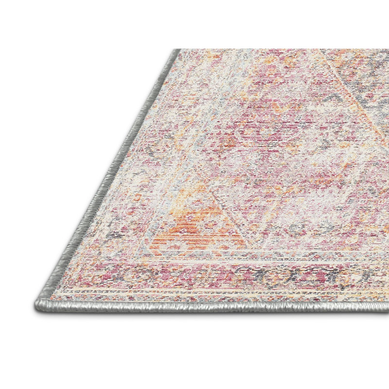 Tapis oriental multicolore tissé à la machine Oriental, Rectangle 3 pi x 5 pi