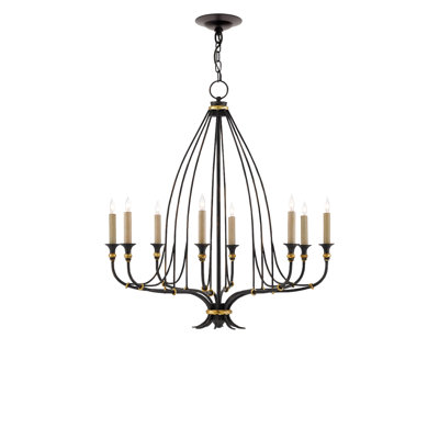 Lustre classique / traditionnel à 8 lumières de style bougie Folgate