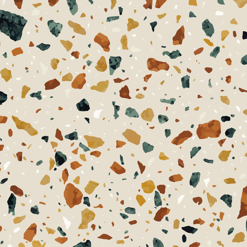 Terrazzo Seamless Pattern by Cloudnumber9 - Wrapped Canvas Print, 30cm H x 30cm W x 3.8cm D