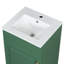  Meuble-lavabo de salle de bain avec lavabo, armoire compacte avec tablette de porte et tablette réglable, vert-784970873