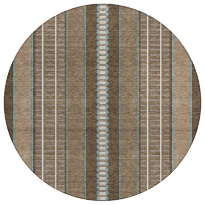 Machine Washable Indoor/Outdoor Chantille ACN2681 Stripes Rug