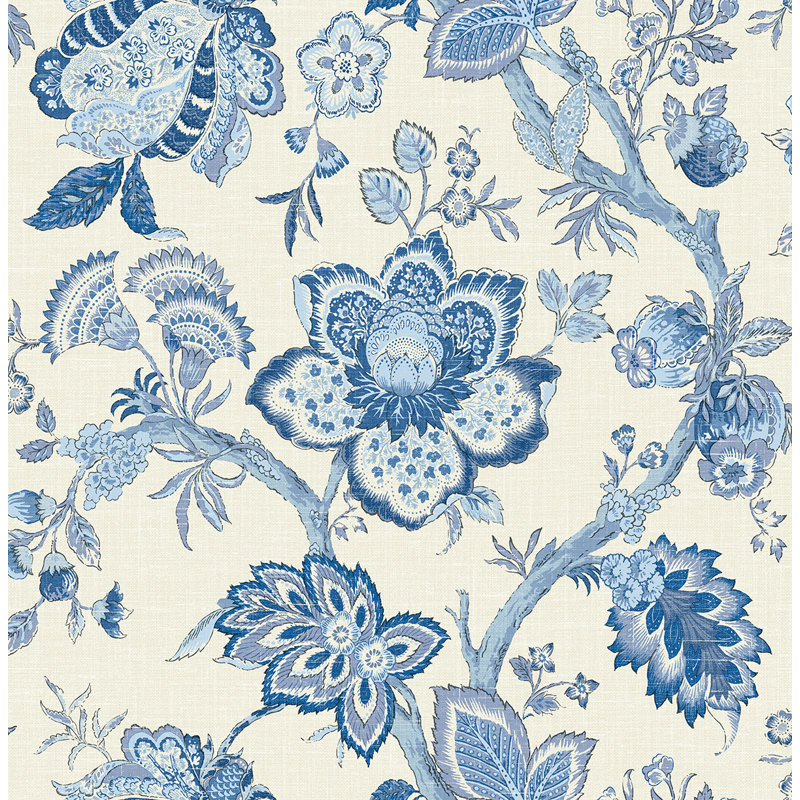Rouleau de papier peint L 27 pi x l 27 po Aiyahna, Bleu français