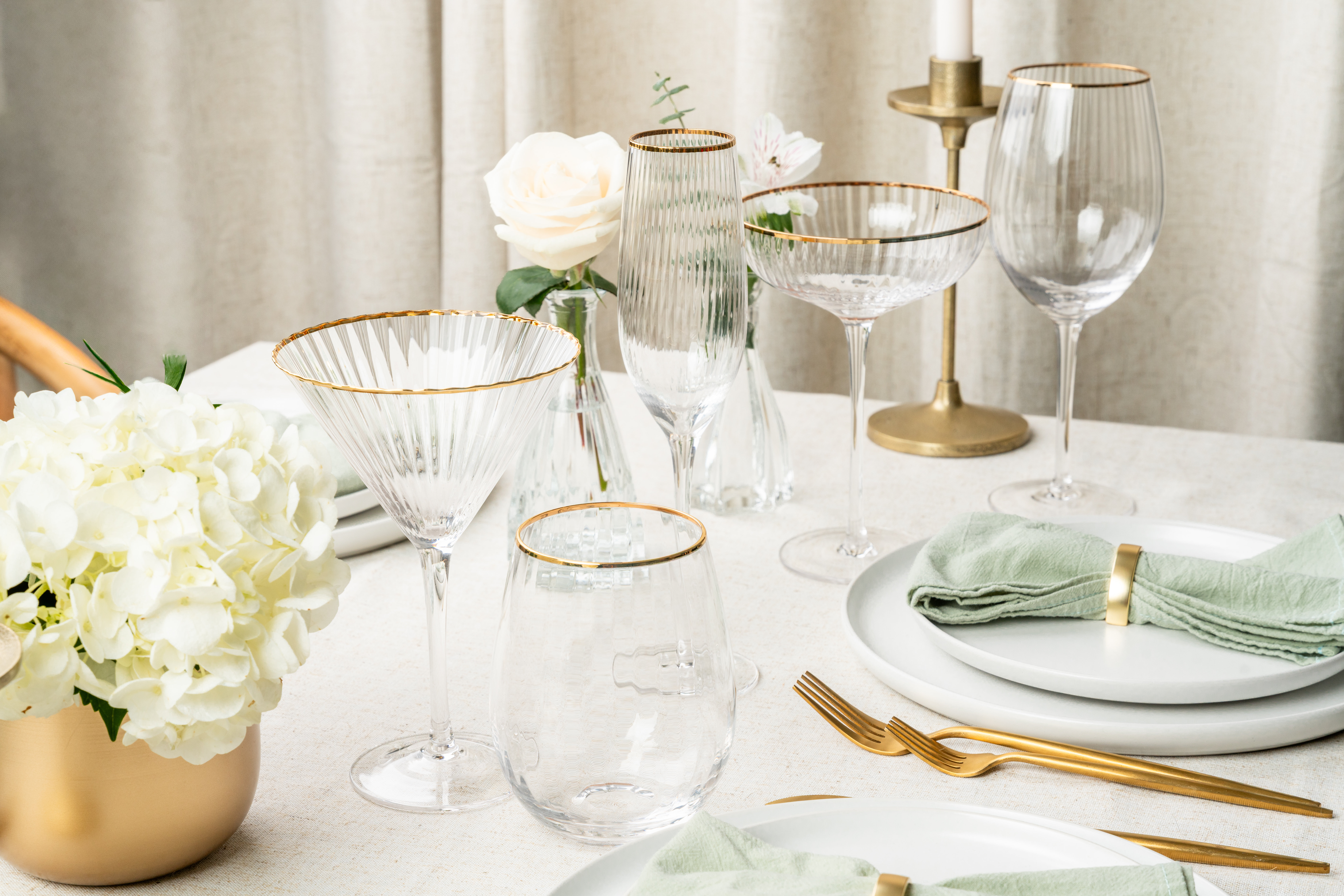 qualia glass gold rocher collection 