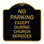 Enseigne Signmission Designer Series - Pas de stationnements sauf pendant les services paroissiaux | Enseigne architecturale noire et dorée en aluminium de gros calibre 18 po x 18 po | Protégez votre entreprise et votre commune | Fabriqué aux États-Un