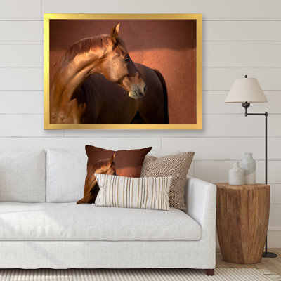 " Portrait Of The Chestnut Thoroughbred Horse "
