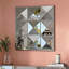 Grand miroir mural carré en verre biseauté 3D