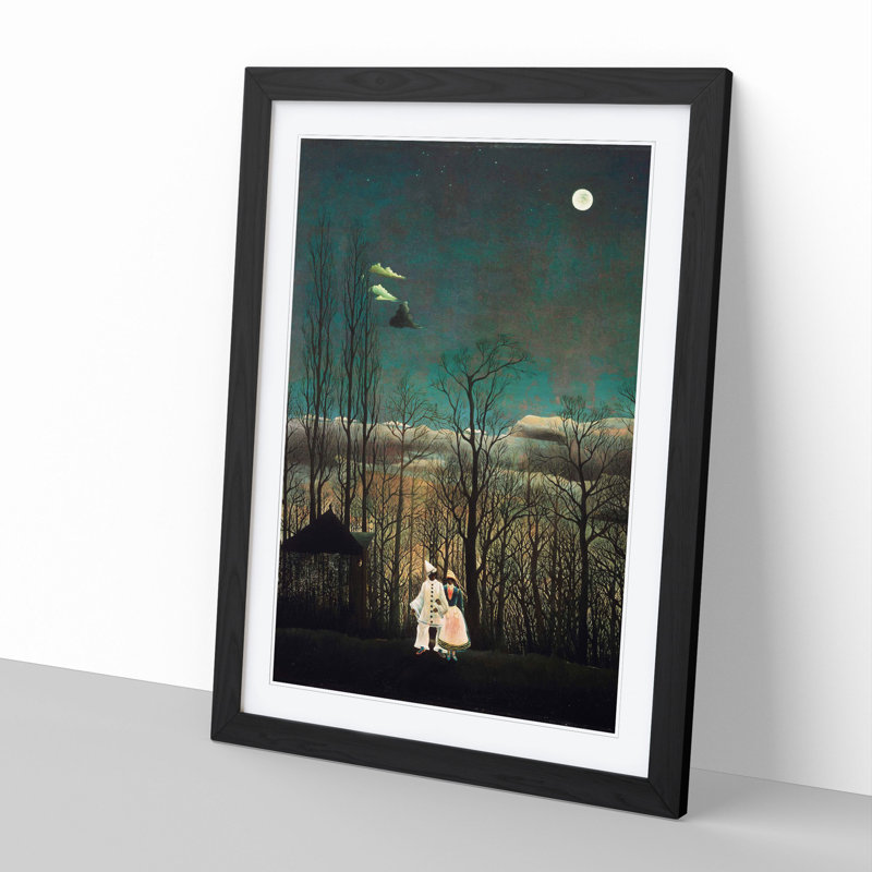 Carnival Evening by Henri Rousseau - Picture Frame Painting, Black Framed, 65cm H x 48cm W x 2cm D