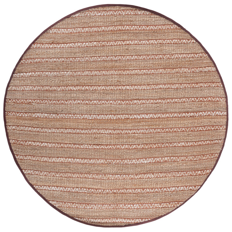 Tapis en jute et coton Iffath, Rond 7 pi