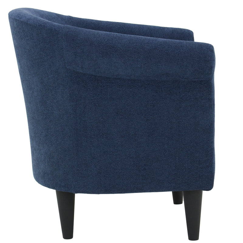 Liam Upholstered Barrel Chair, Chantel Parisian Performance Velvet