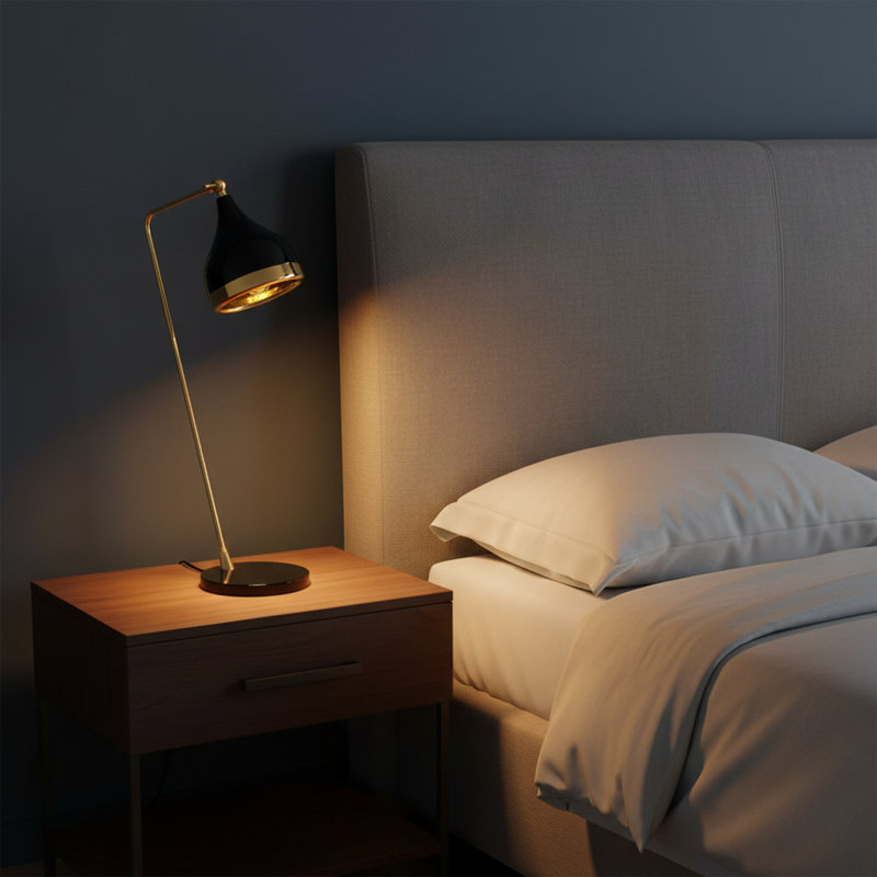 Lampe de bureau METAL BODY, Or noir