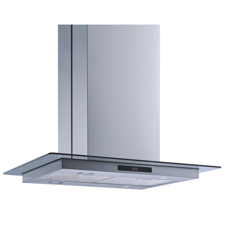 H114B Series 30" 600 CFM Convertible Island Range Hood in Stainless Steel With Filter Included