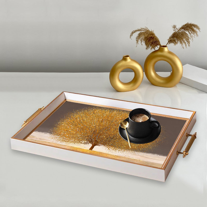 Elegant Glass Tray, 19.7 x 11.4 x 1.4 inches | 100% Durable Glass Construction | Easy to Clean with Damp Cloth | Ideal for Serving, Decorative Display, and Organizing | Stylish Addition to Home Décor