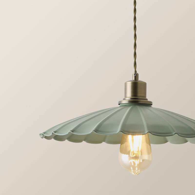 Alasia 1 - Light Satin Pendant, Yes, Moss Green
