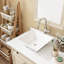 Lavabo de salle de bain vasque carré en céramique blanche