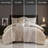 Elegant Beige Bedding Sets, Polyester Comforter With Modern Design