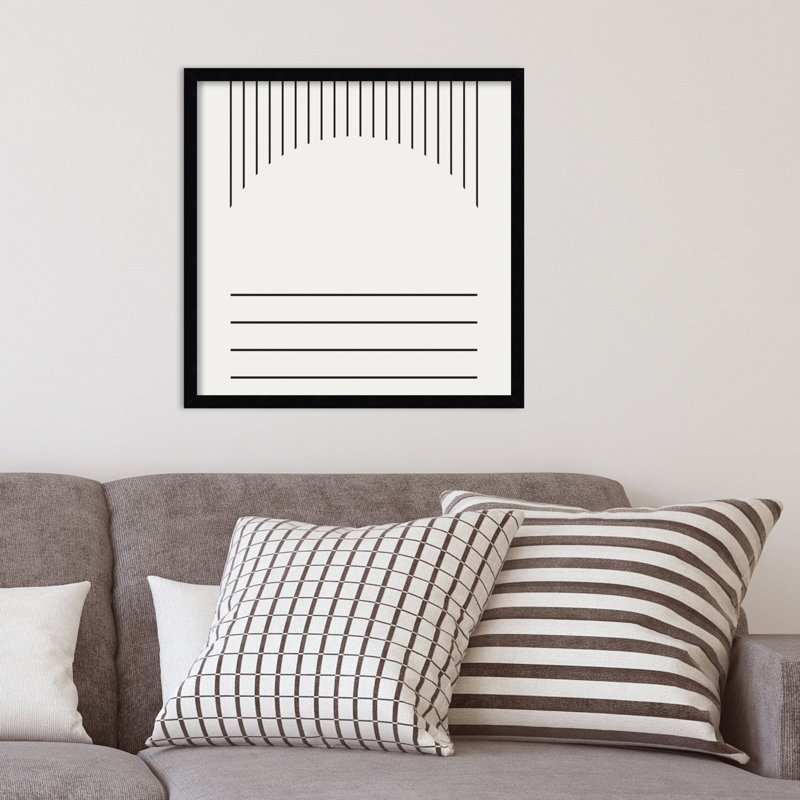 Modern Statement Stripes 2 by The Creative Bunch Studio - Picture Frame Graphic Art, 21" H x 21" W x 1" D, Black
