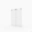 Porte de douche coulissante double sans cadre, verre trempé clair de 5/16 po (8 mm), couche épaisse facile à nettoyer-117354412