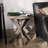 Agda Farmhouse Cross Leg end Table, French Country Round Side Table