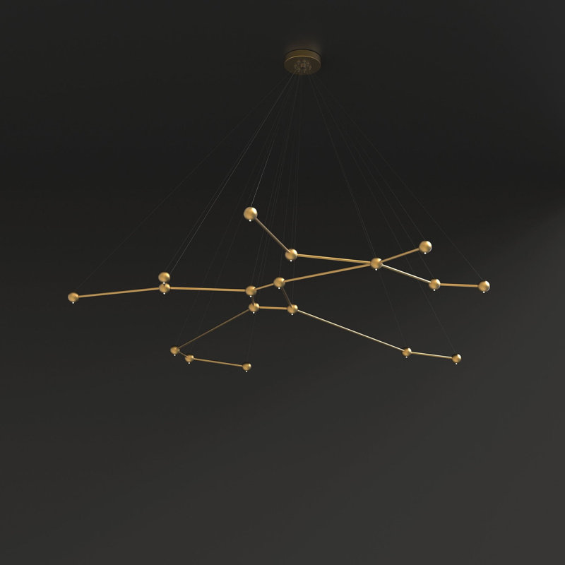 18 - Light Unique Geometric Chandelier