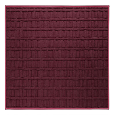 Machine Washable Trellis Red Area Rug