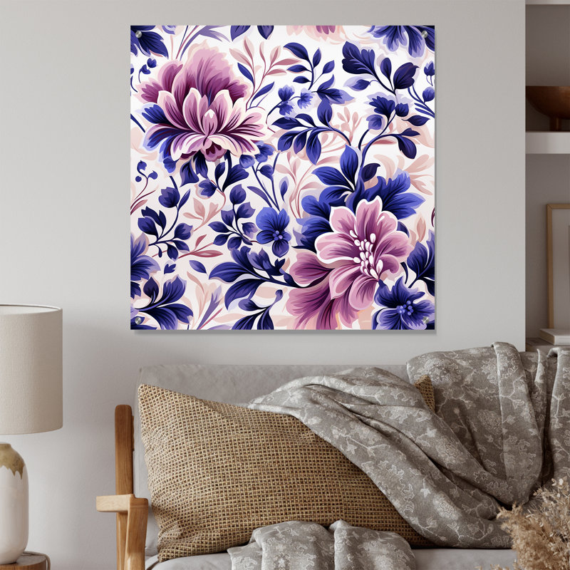 Tiverton - art mural abstrait en acrylique, H 16 po x l 16 po