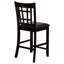 Chaise de comptoir en bois noir et espresso Guntersville-18368811