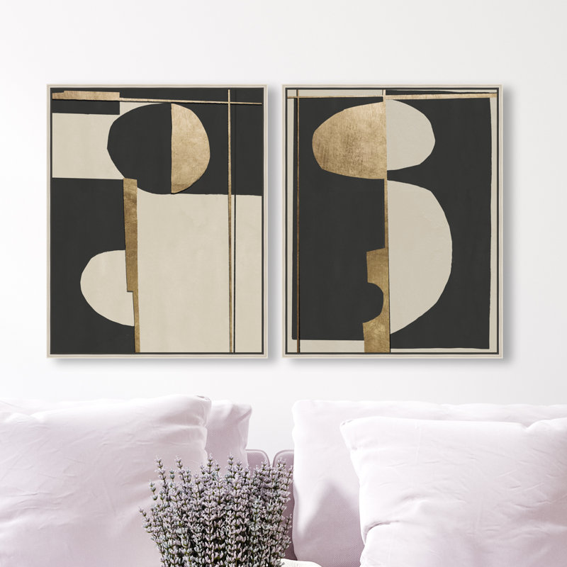 Balance Set Set by Oliver Gal, 17"H x 21"W, Silver Floater Frame