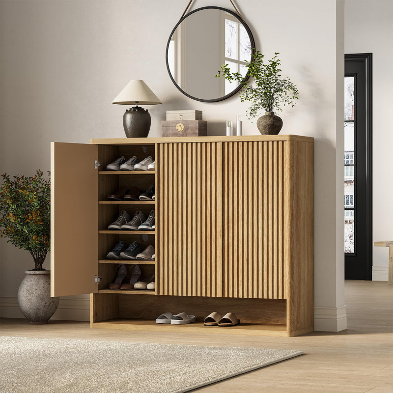 Meuble de rangement pour chaussures Modern, Bois naturel