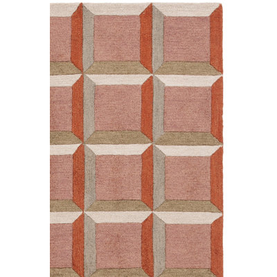 Tapis géométrique touffeté à la main Nickelsen