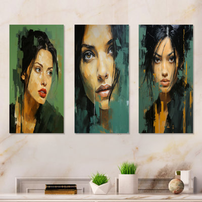 Portrait de jolie jade verte