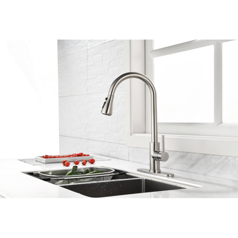 Single Handle High Arc  Pull Out Kitchen Faucet