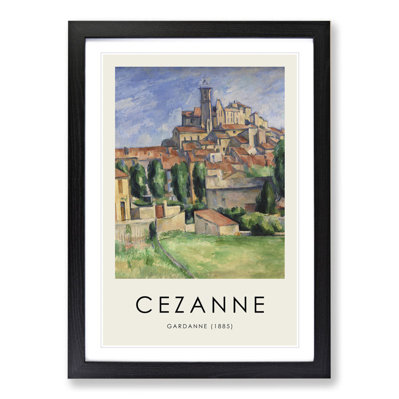 Gardanne Vol.2 by Paul Cezanne - Single Picture Frame Print, 48cm H x 36cm W x 2cm D, Black Framed