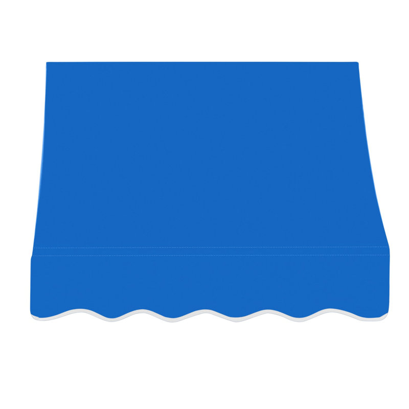 Awntech Nantucket Acrylic Fabric Fixed Awning, Bright Blue, 31" H x 52.5" W x 24" D
