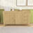 Wave-Pattern Sideboard with Adjustable Shelves, 3 Drawers, Hooks and Extra Center Leg-2121292142