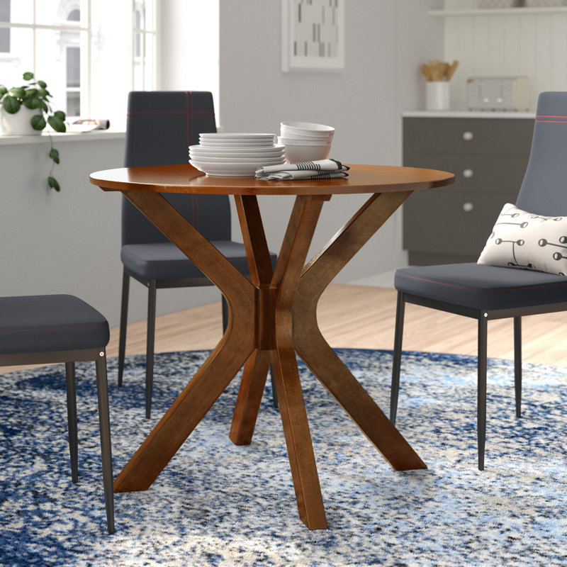 Digennaro Round Dining Table, Walnut, 29.9" H x  44.9" L x  44.9" W