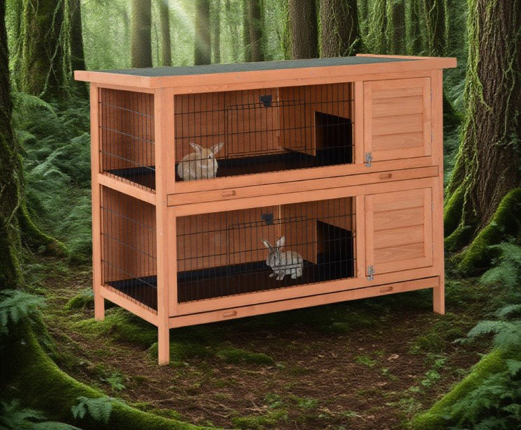 Cage à lapin en bois pour petits animaux