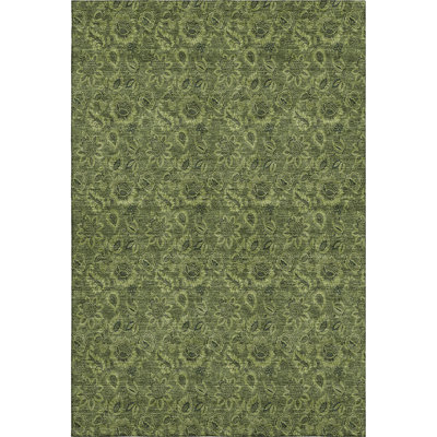 Premium Machine Washable Addington Olive Rug