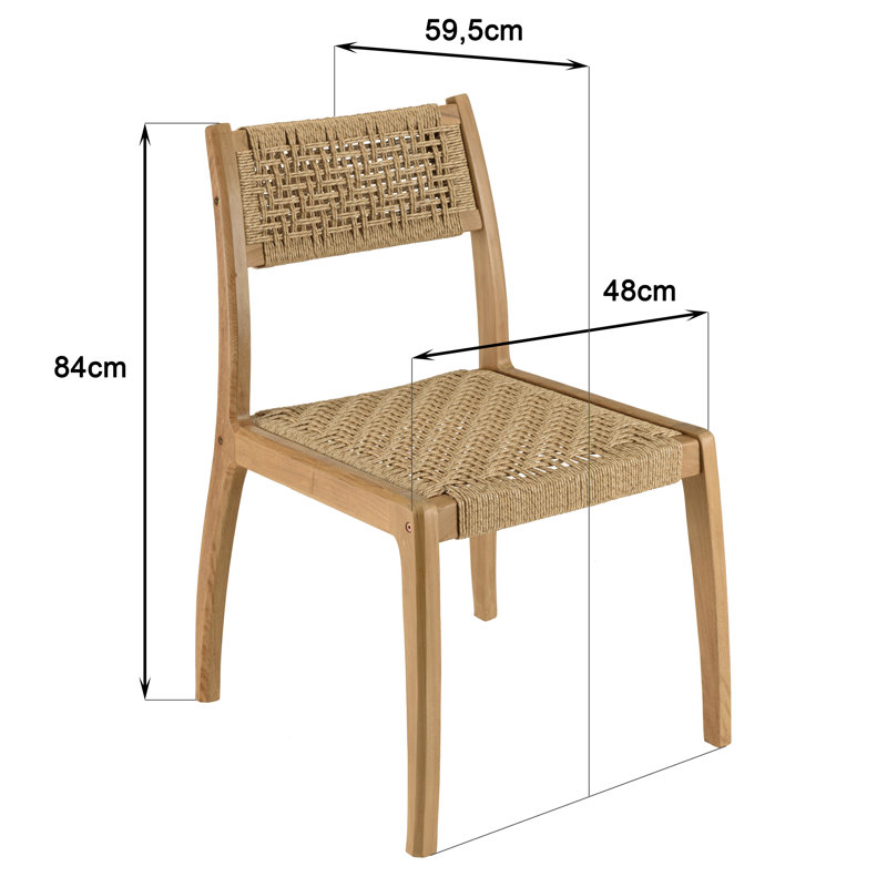 Set Of 2 Synthetic Garden Chairs